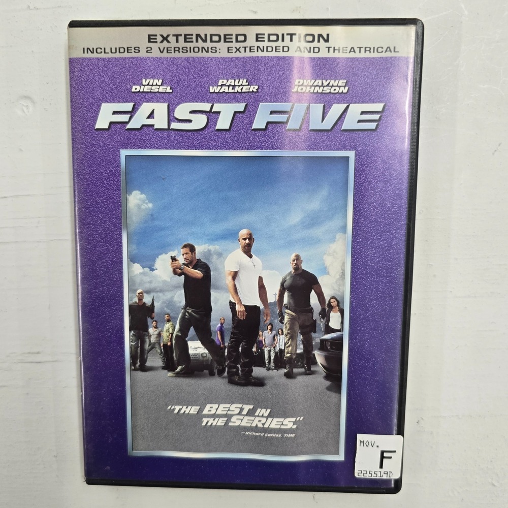 Fast Five (DVD, 2011, Rated/Unrated) 2 Versions Extended And Theatrical
